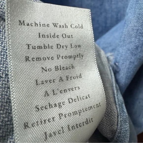 Frank & Eileen Rory Maxi Long Shirtdress Dress Famous Denim Blue Medium - Picture 13 of 16